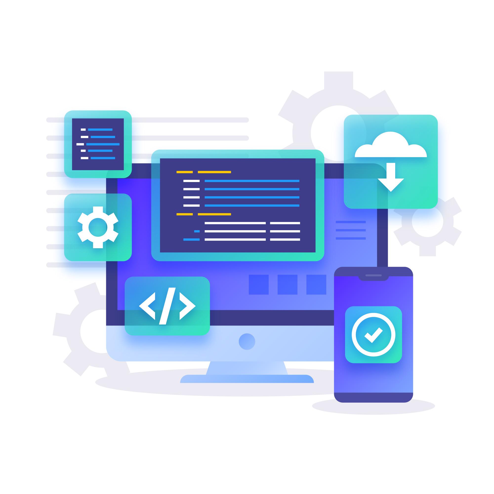 Custom Web Application Illustration